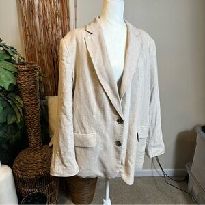 a new day Taupe Linen-Blend Jacket